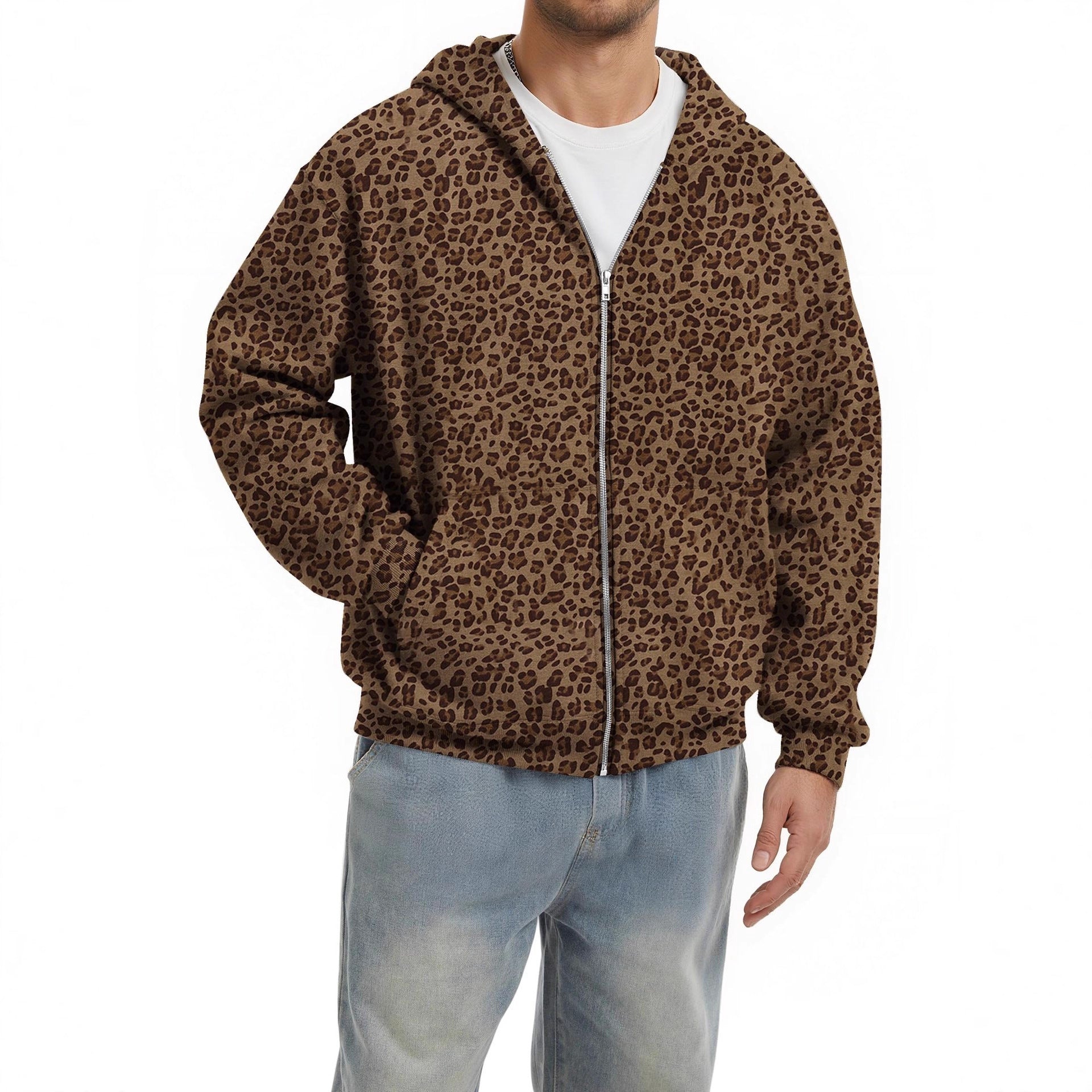 Men's Camouflage Zip-Up Hoodie Coat