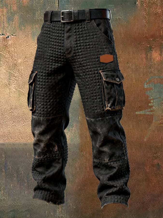 Punk Men's Vintage Work Pants