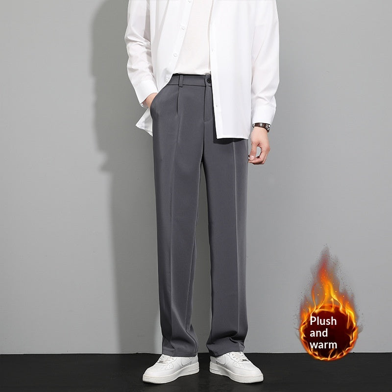 Autumn Casual Versatile Loose Fleece-lined Casual Pants For Men
