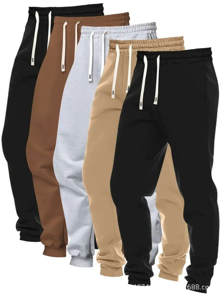 Men's Solid-Colored Jogger Pants Pack Of Five