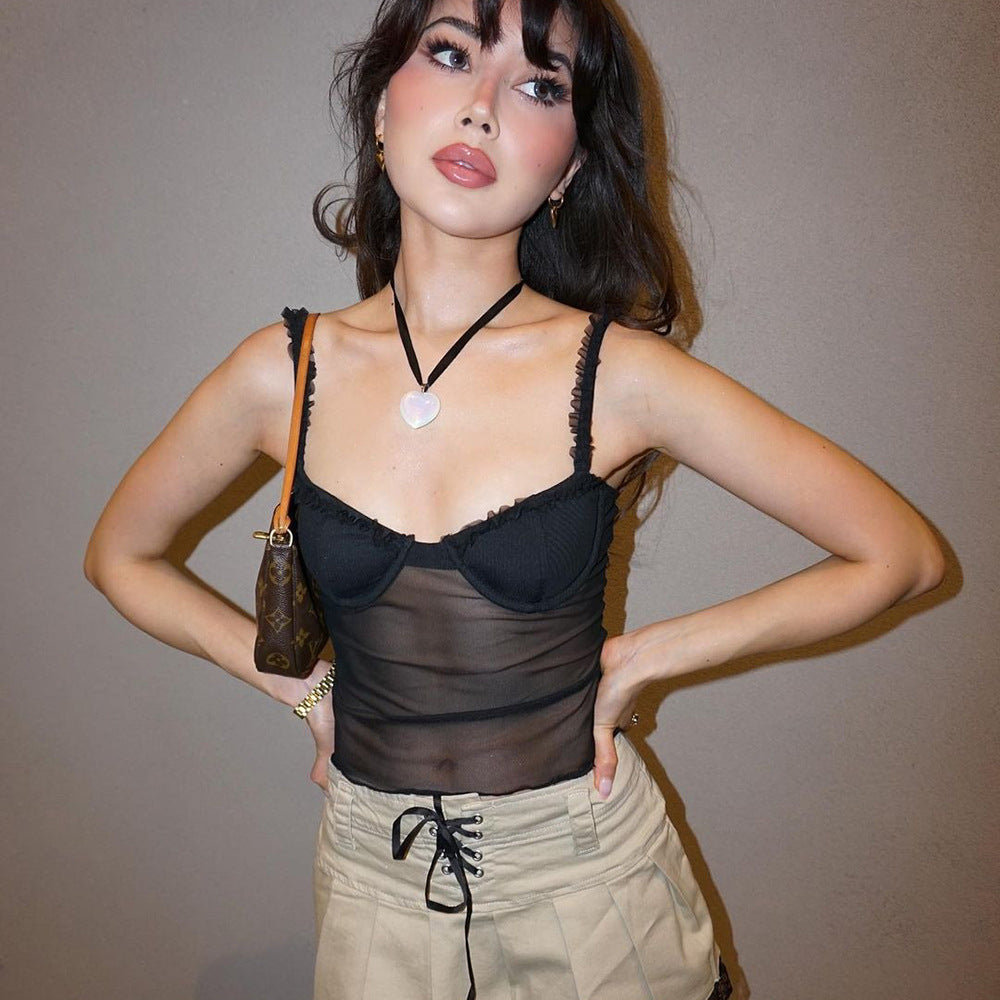 Women's Leopard-print Strappy Mesh Lace Underwire Shaper