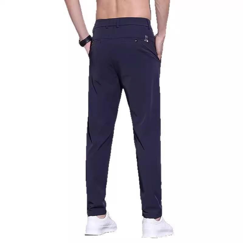 Men's Casual Pants Athletic Slim-fit Straight-leg Suit Trousers