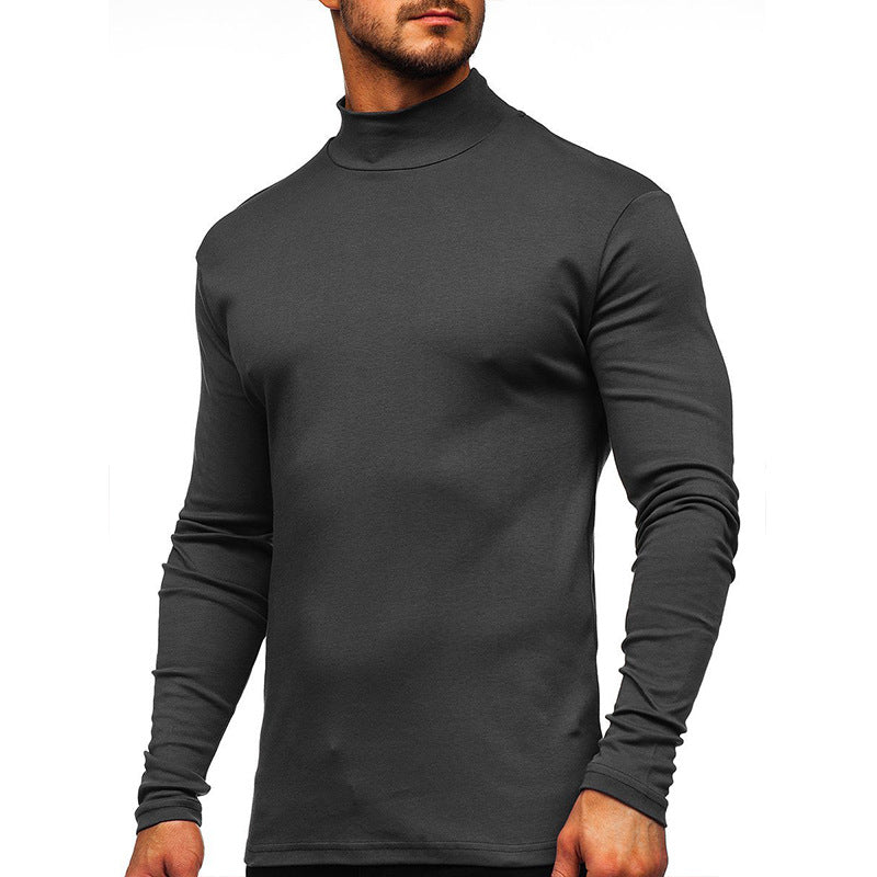 Men's AutumnWinter Thickened Warm High-Neck Long-Sleeve