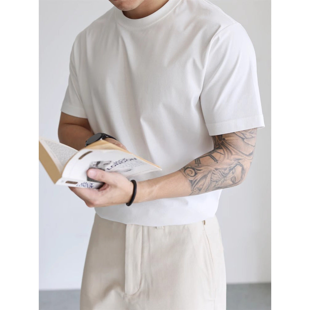 Men's Slim-fit Short Sleeve With Small Collar