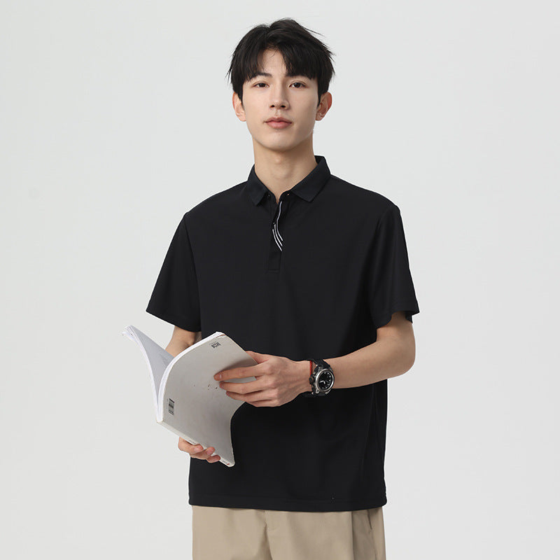 Men's High-end Casual Comfortable Solid Color Short-sleeved Top