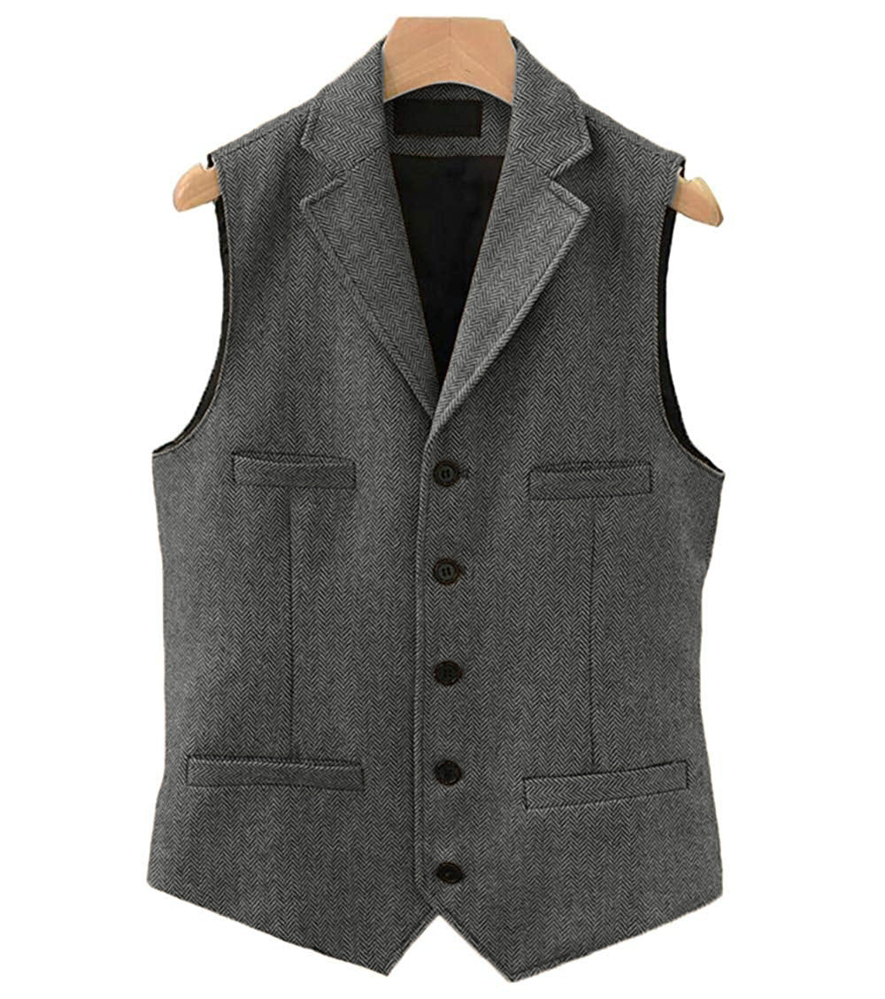 Men's Vest Herringbone Wedding Dress