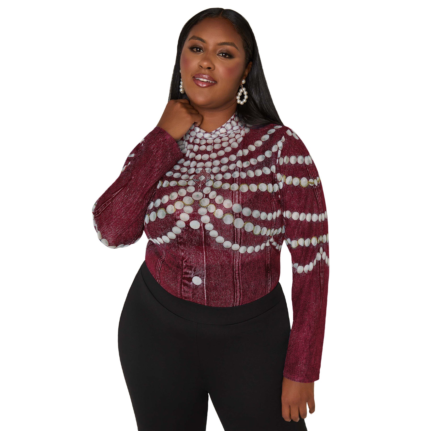 Women's New Autumn Plus-Size Casual Top With Print