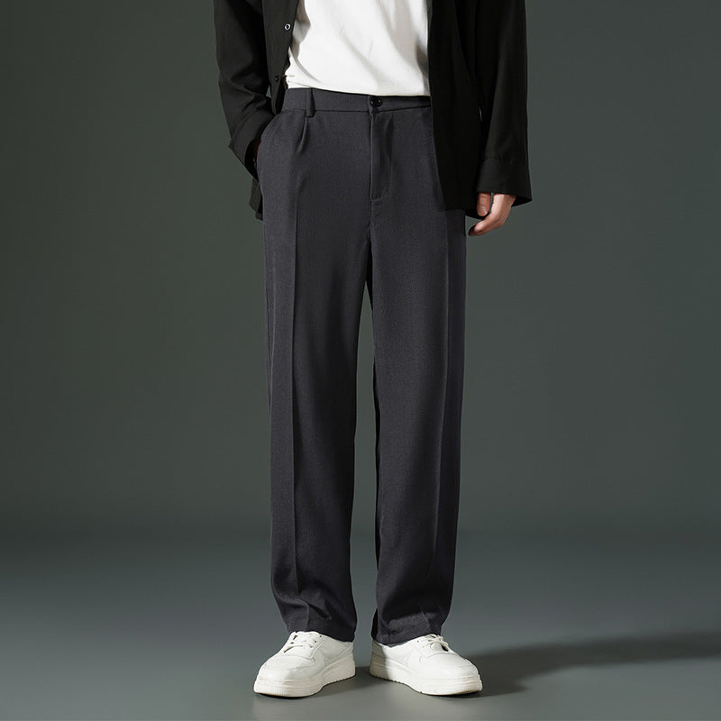 Autumn Casual Versatile Loose Fleece-lined Casual Pants For Men