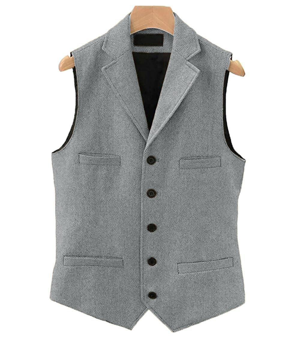 Men's Vest Herringbone Wedding Dress