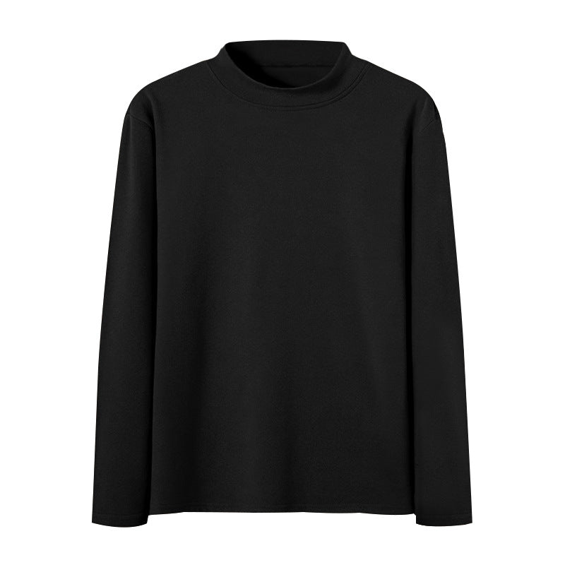 Men's Knitted Cashmere Sweater With Mid-neck For Warmth And Layering