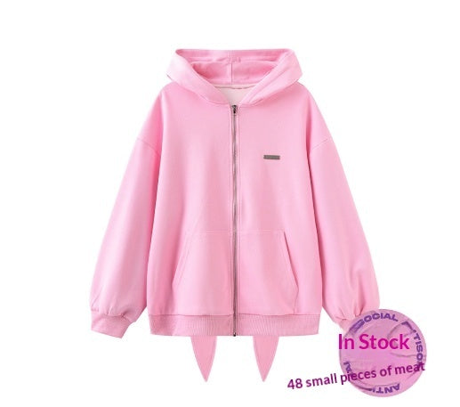 Women's Hooded Sweatshirt, Loose-fitting Autumn Coat