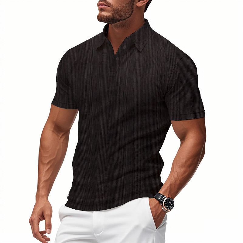 Men's Polo Shirt Short Sleeve Simple British Style Collar T-shirt