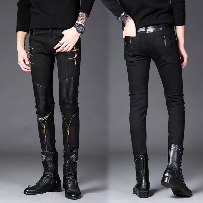 Slim-fit Casual Four-season Black Straight-leg Slim Youth Pants