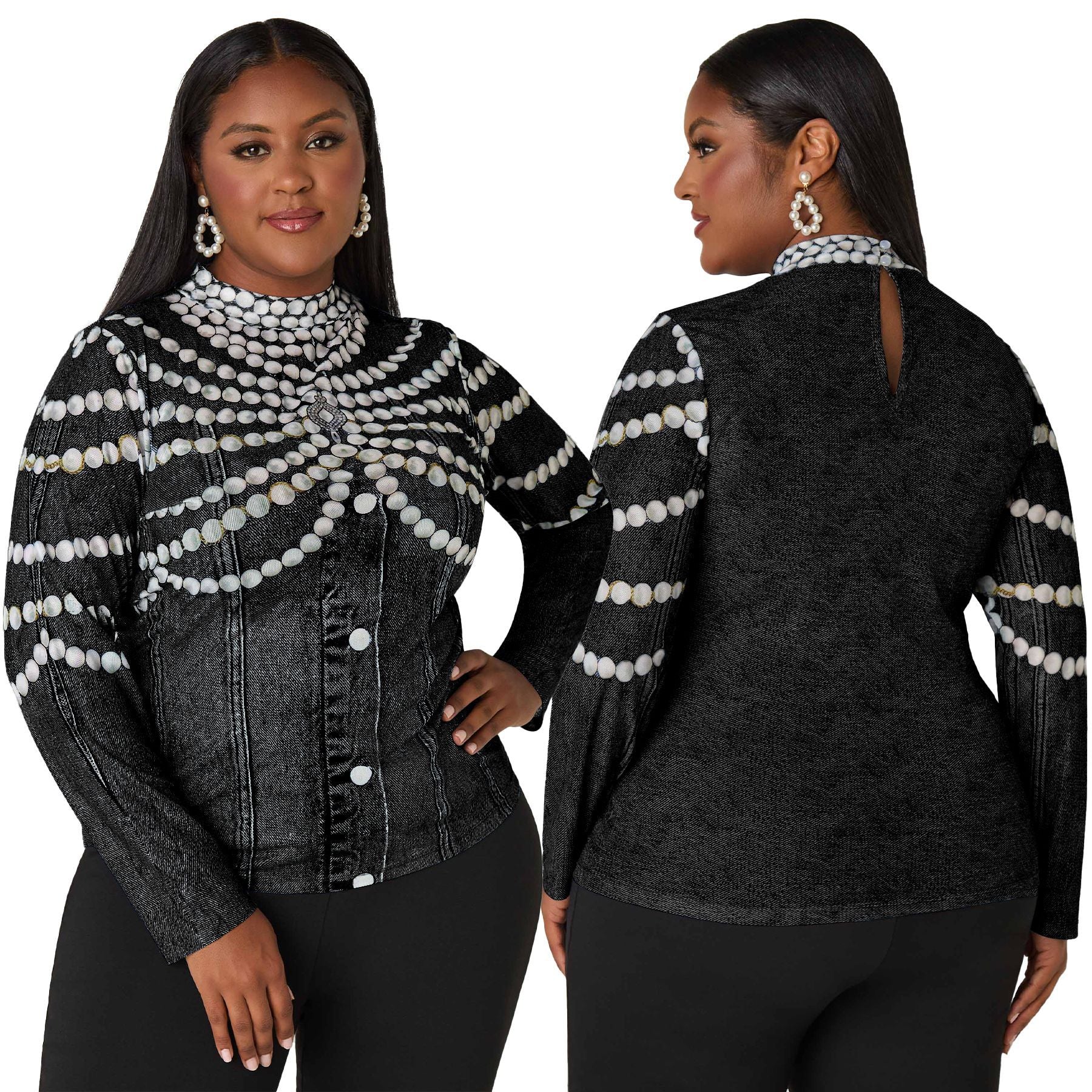 Women's New Autumn Plus-Size Casual Top With Print