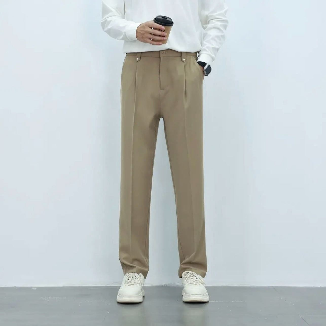 Men's Autumn Drape Loose Straight Wide Leg Trousers