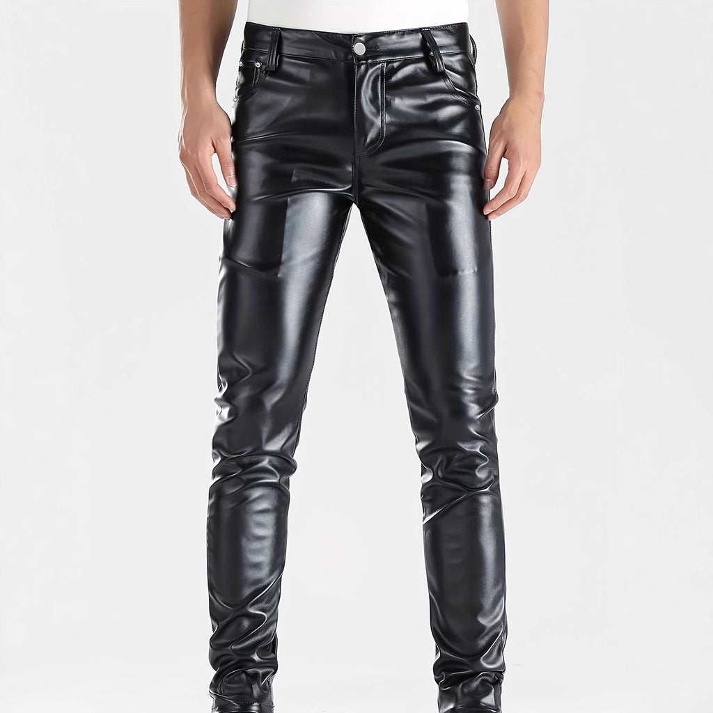 Men's Leather Pants Autumn And Winter New Slim-fit Fashion PU Pants