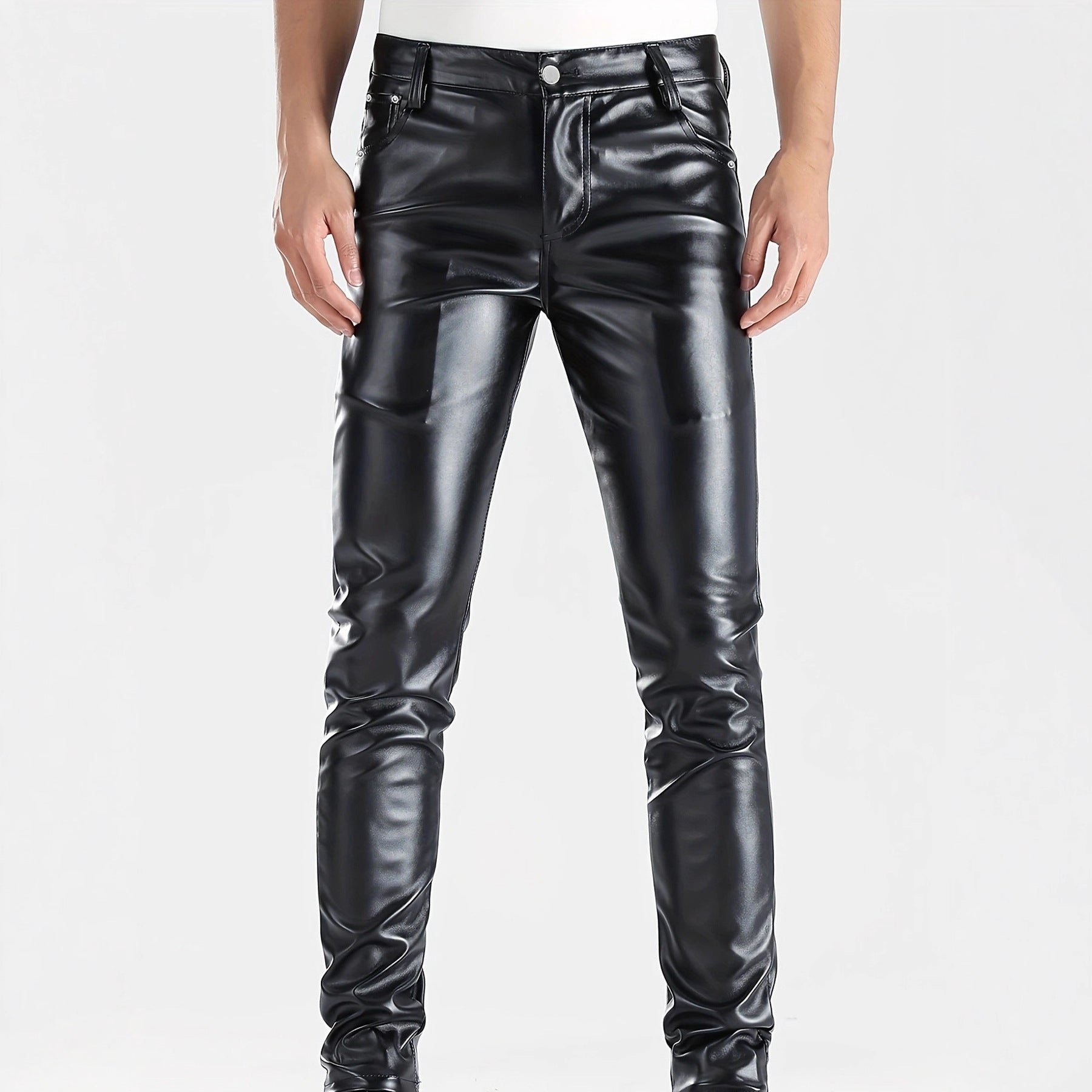 Men's Leather Pants Autumn And Winter New Slim-fit Fashion PU Pants
