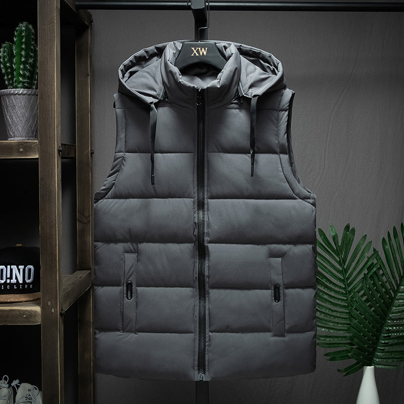 Men's Sleeveless Vest Korean Style Warm Thick
