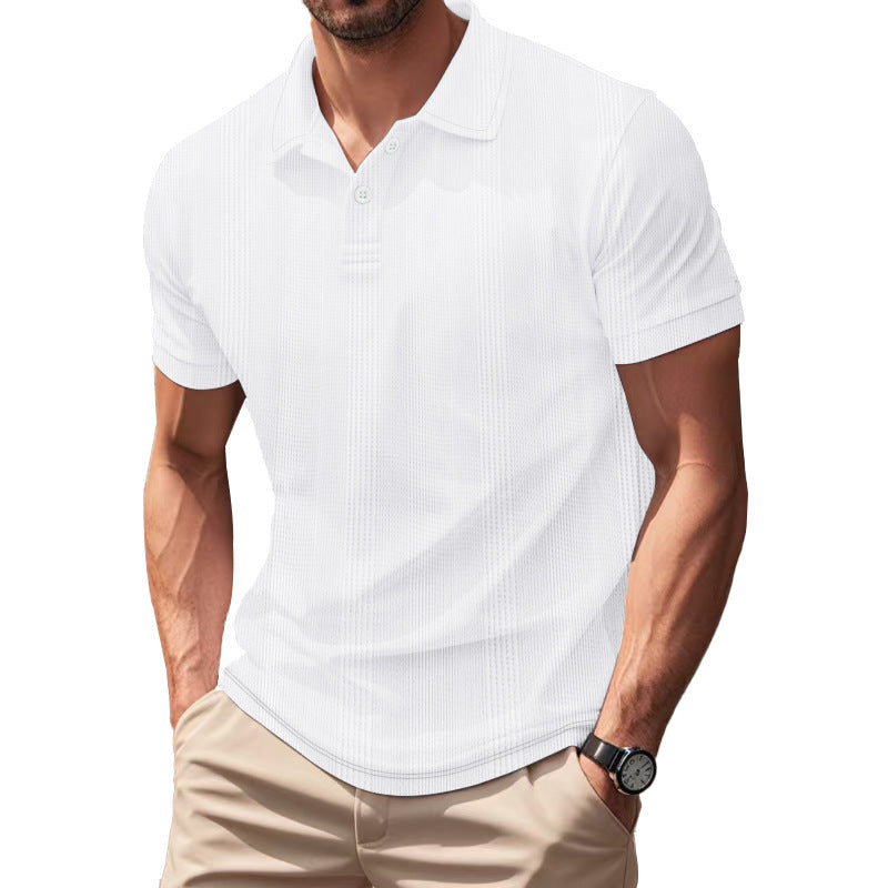 Men's Polo Shirt Short Sleeve Simple British Style Collar T-shirt