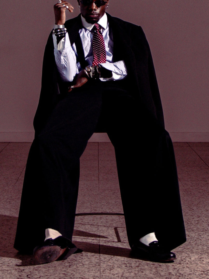 Black Oversized Suspender Wide Leg Pants