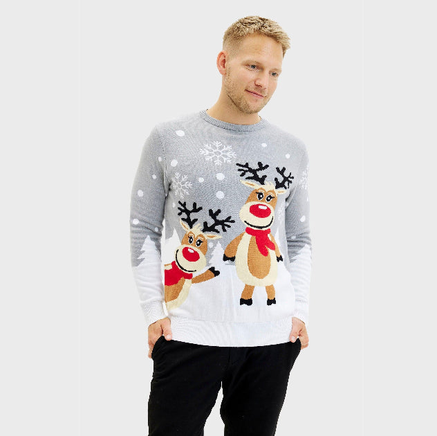 Christmas Crew Neck Digital Print Long Sleeve Hoodie Unisex
