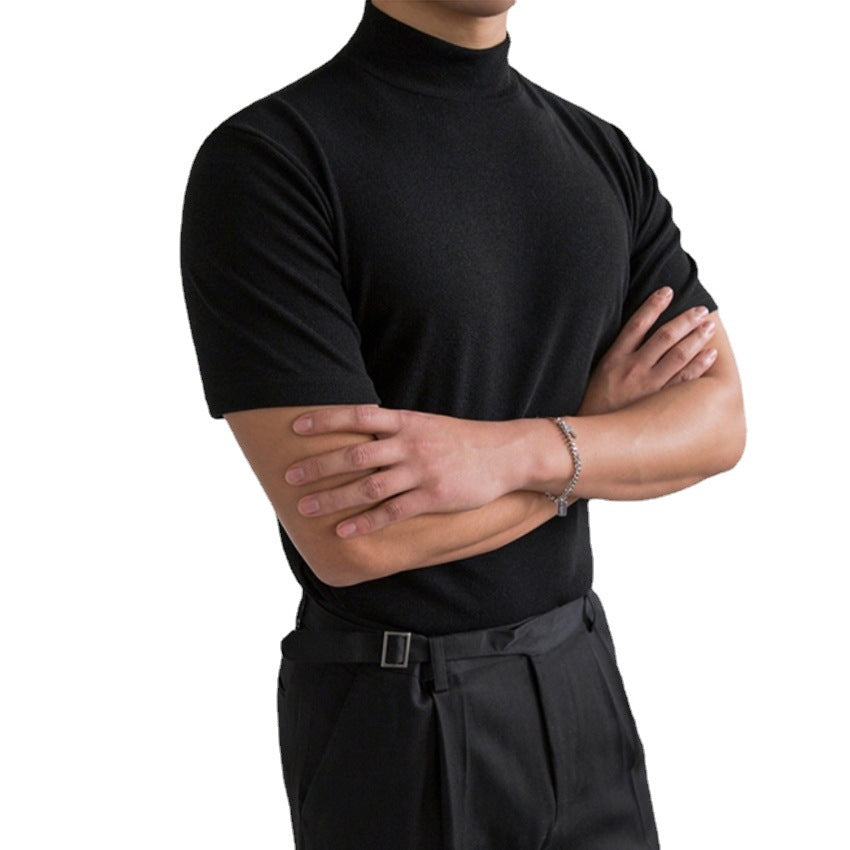 Cross-border In-stock Summer Solid-color Short-sleeve