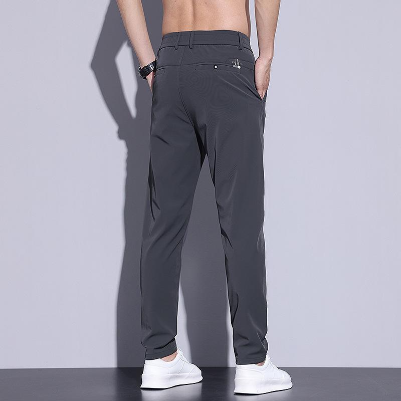 Men's Casual Pants Athletic Slim-fit Straight-leg Suit Trousers