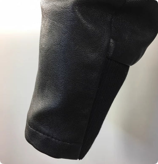 Winter Motorcycle Leather Pants Fleece-lined Thickened Windproof