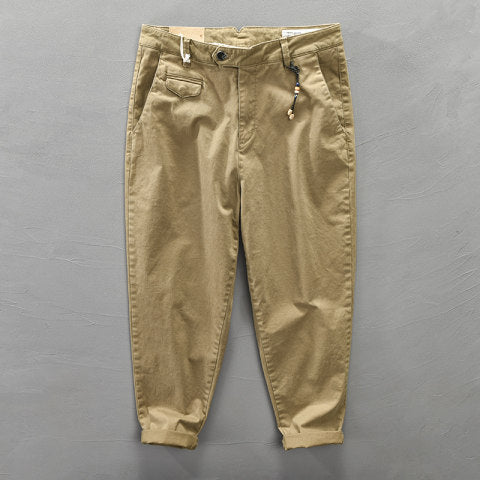 Retro Men's Cotton Casual Work Pants