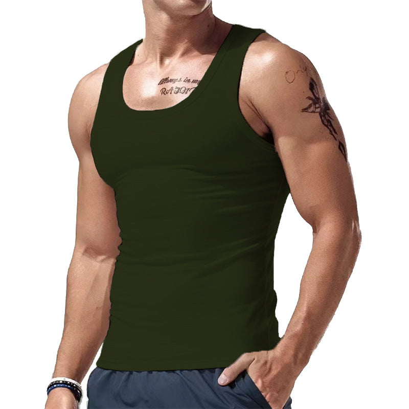 Men's Loose Polyester Sports Vest For Fitness And Leisure