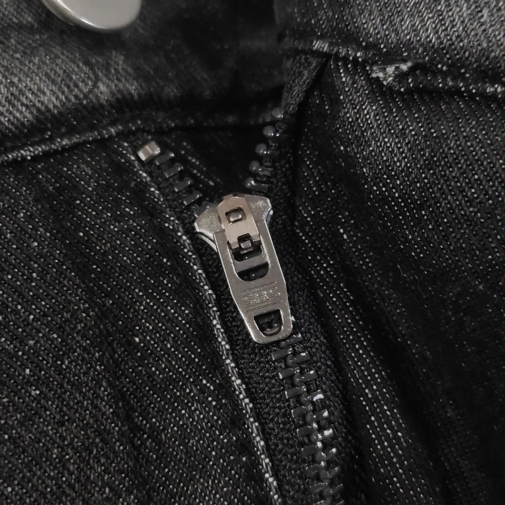 American-style Street-washed, Distressed, Slightly Flared Denim Jeans