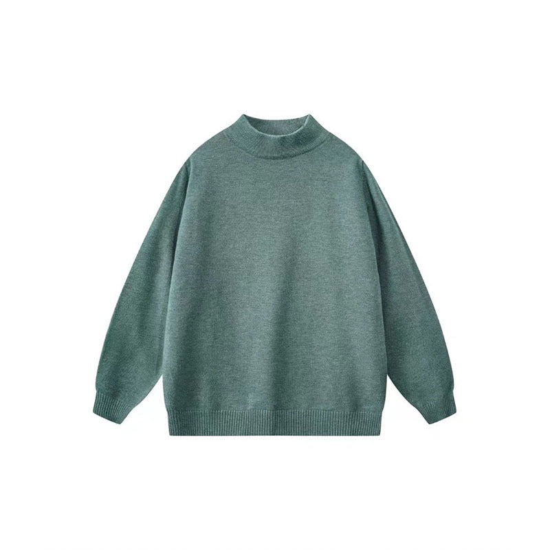 Men's Loose Versatile Thick Solid Color Knitted Undershirt