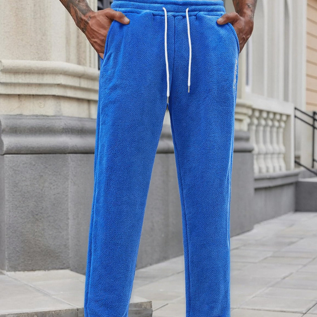 Men's Casual Sports Pants With Pockets And Drawstring