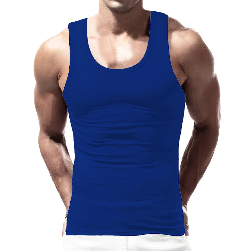 Men's Loose Polyester Sports Vest For Fitness And Leisure