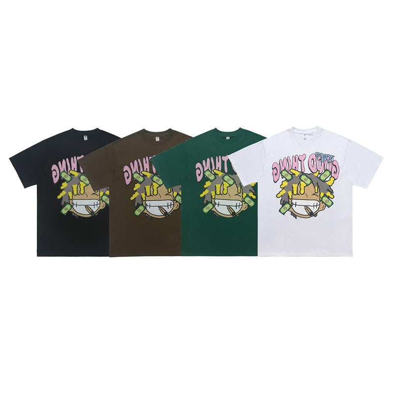 Men's Pure Cotton Street Fun Print Short Sleeve