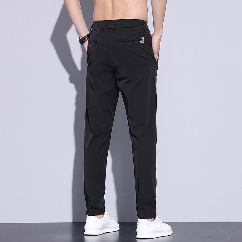 Men's Casual Pants Athletic Slim-fit Straight-leg Suit Trousers