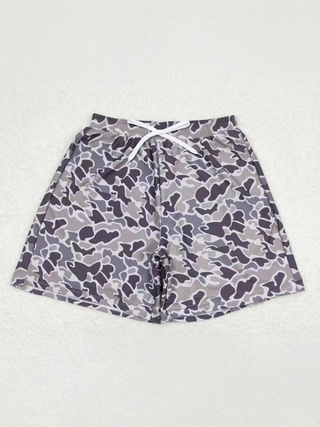 Men's Loose-Fit Beach Shorts With Digital Camouflage Print