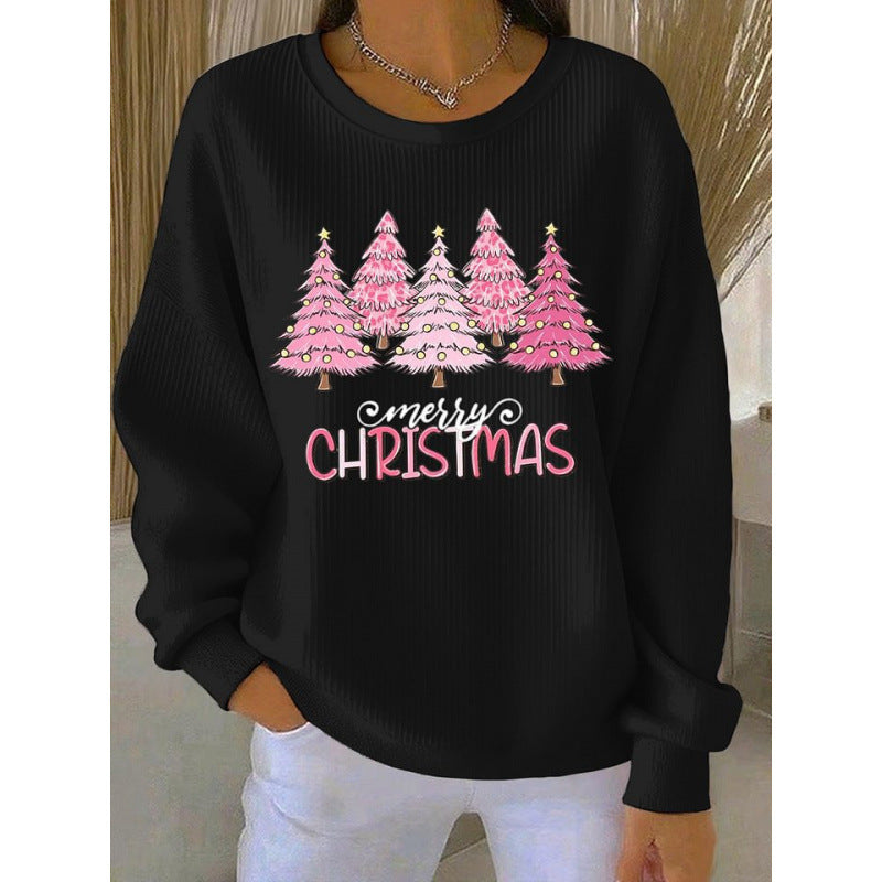 Women's AutumnWinter Round-Neck Sweater With 3D Print