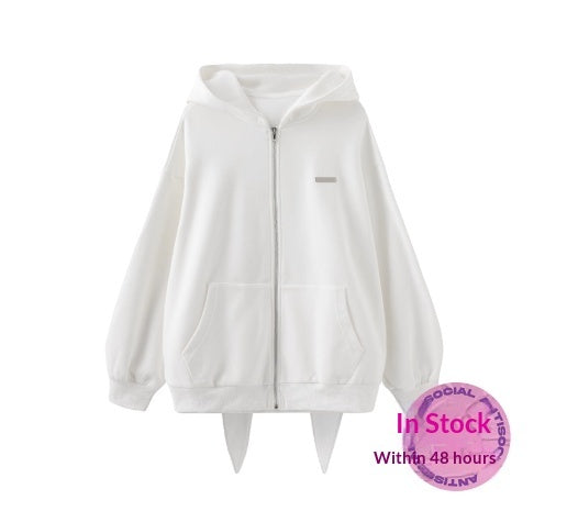 Women's Hooded Sweatshirt, Loose-fitting Autumn Coat