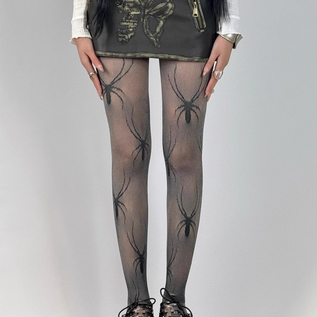 Halloween Spiderweb Socks Stylish Hollowed-Out Tights