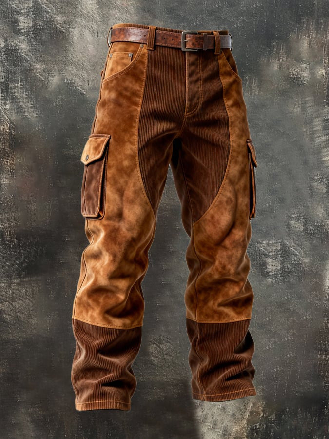 Punk Men's Vintage Work Pants