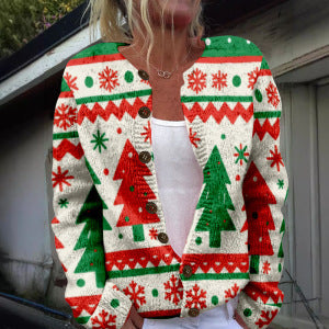 Trade 3D Digital-print Cardigan Sweater