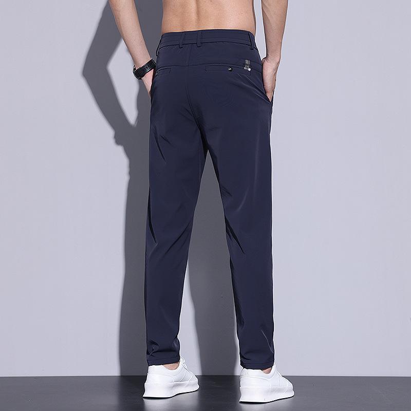 Men's Casual Pants Athletic Slim-fit Straight-leg Suit Trousers