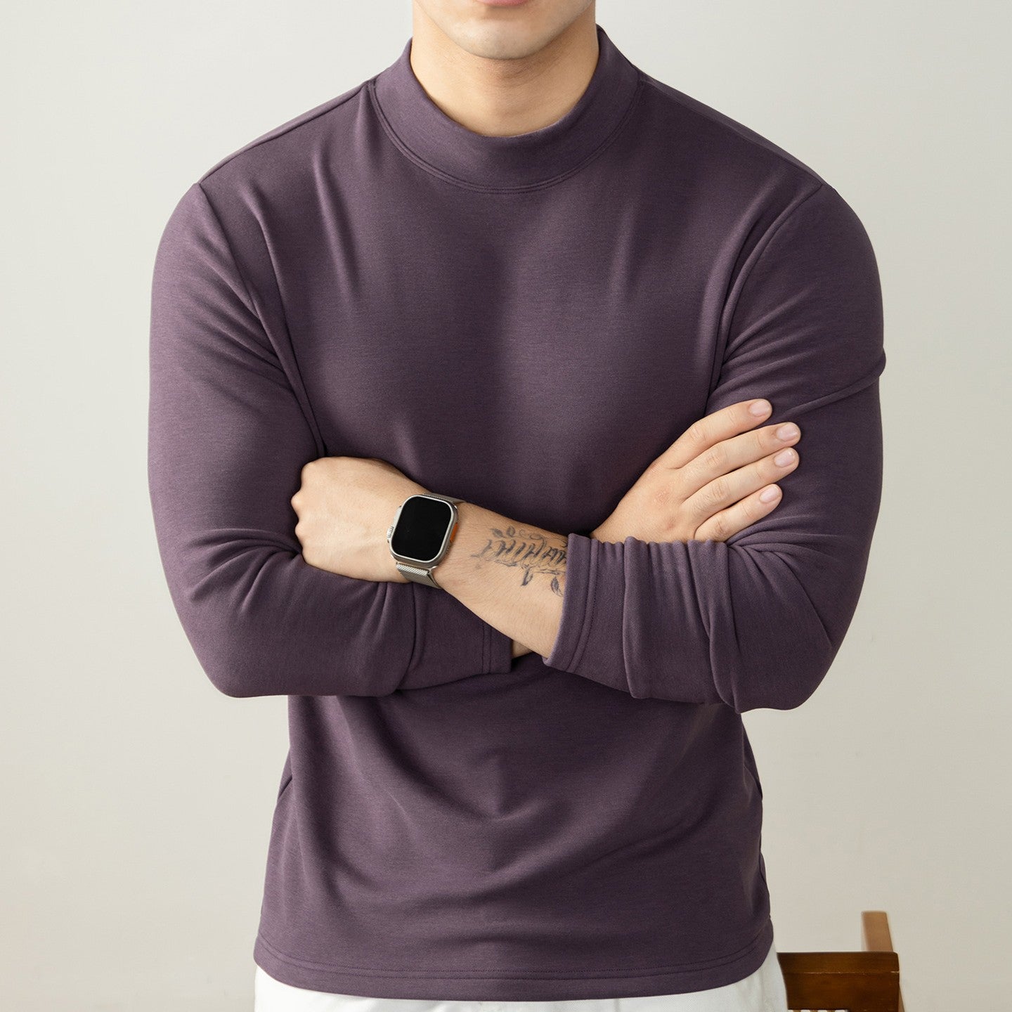 Warm Thickened Slim-fit Long-sleeve Men's Undershirt