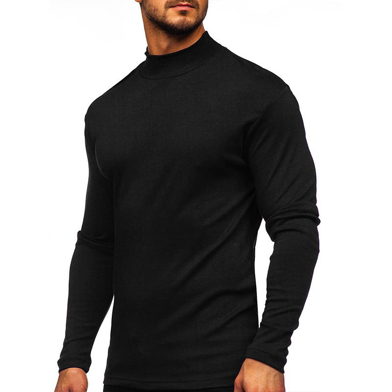 Men's AutumnWinter Thickened Warm High-Neck Long-Sleeve