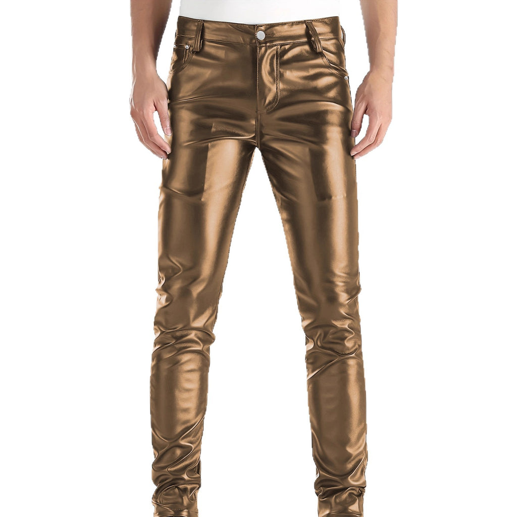 Men's Leather Pants Autumn And Winter New Slim-fit Fashion PU Pants
