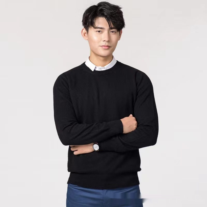 Men's Wool Loose Solid-color Sweater
