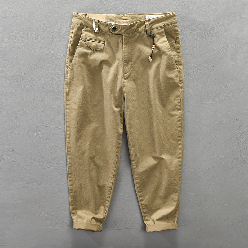 Retro Men's Cotton Casual Work Pants