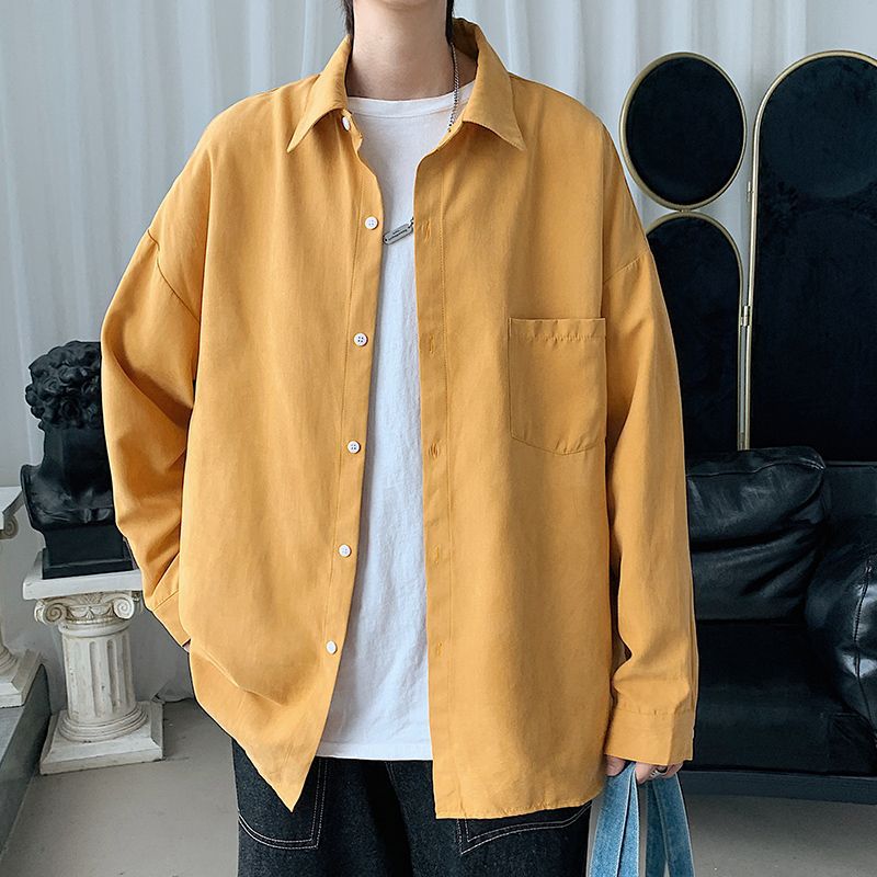 2024 Men's Long-sleeve Shirt Korean-style Trendy For Autumn