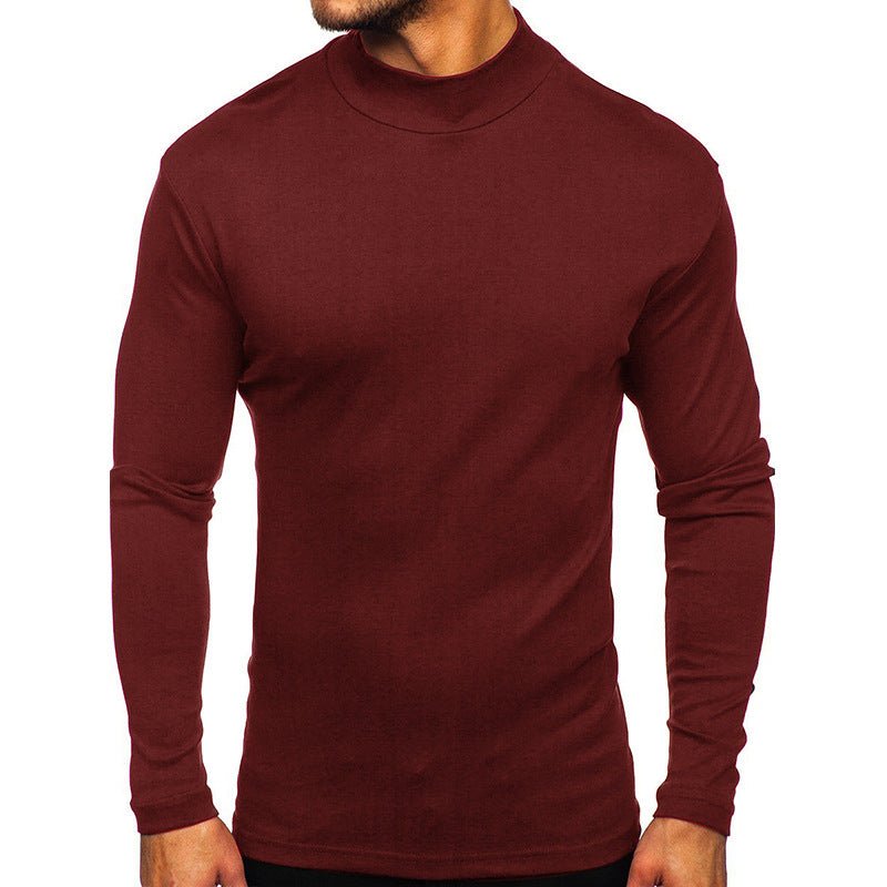 Men's AutumnWinter Thickened Warm High-Neck Long-Sleeve